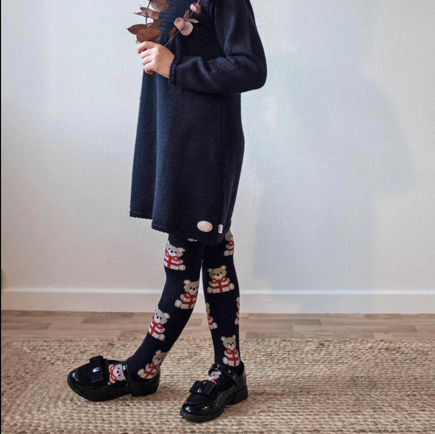 Ullstrømpebukse Jul Marine