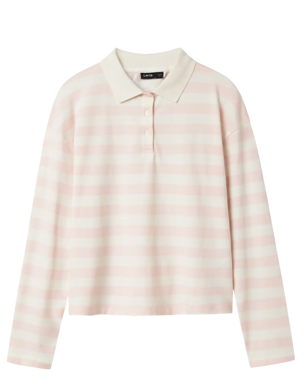 Genser Kliva LS Short Polo Crystal Pink White Stripes