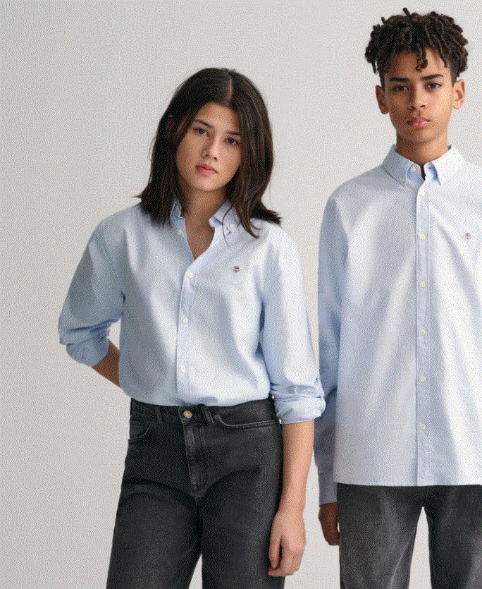 Skjorte Oxford Shield BD Capri Blue