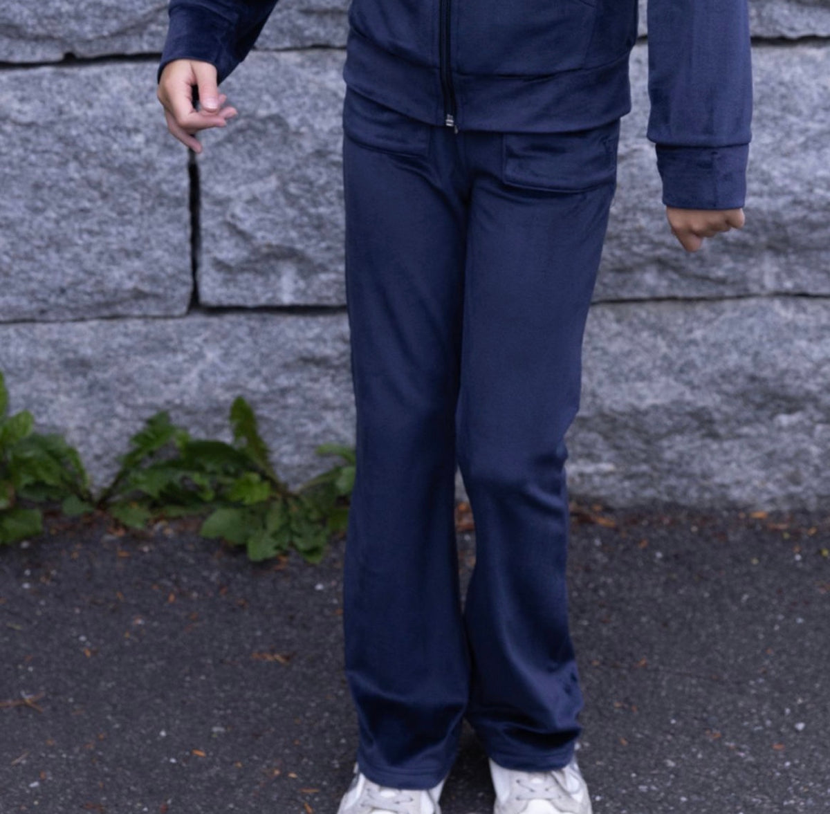 Bukse Hermine Velour Midnight Blue