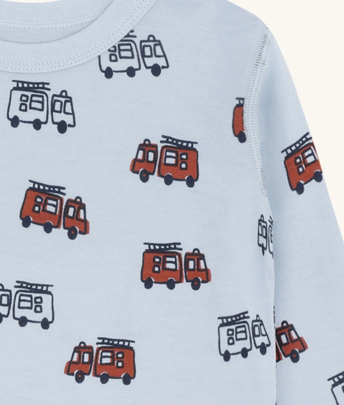 Genser Abba Firetruck Baby Blue