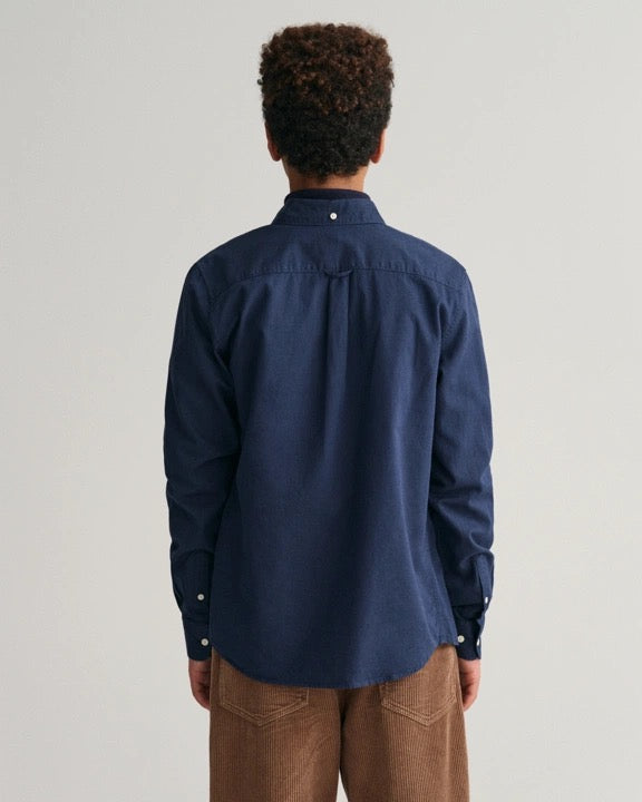 Skjorte Oxford Shield Evening Blue