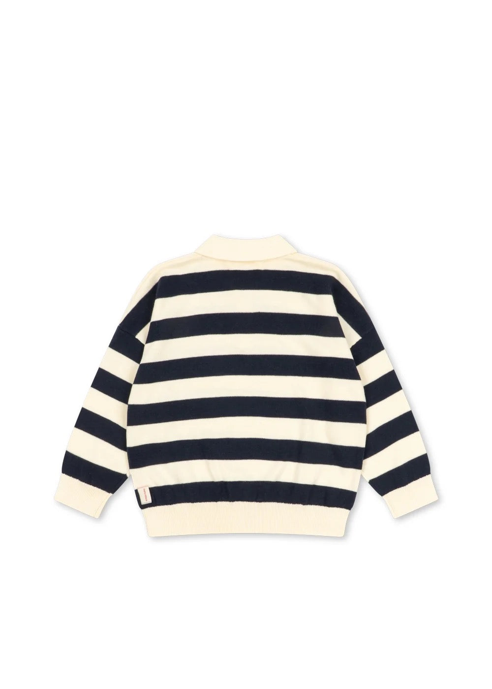Genser Manis Knit Polo Navy Stripe
