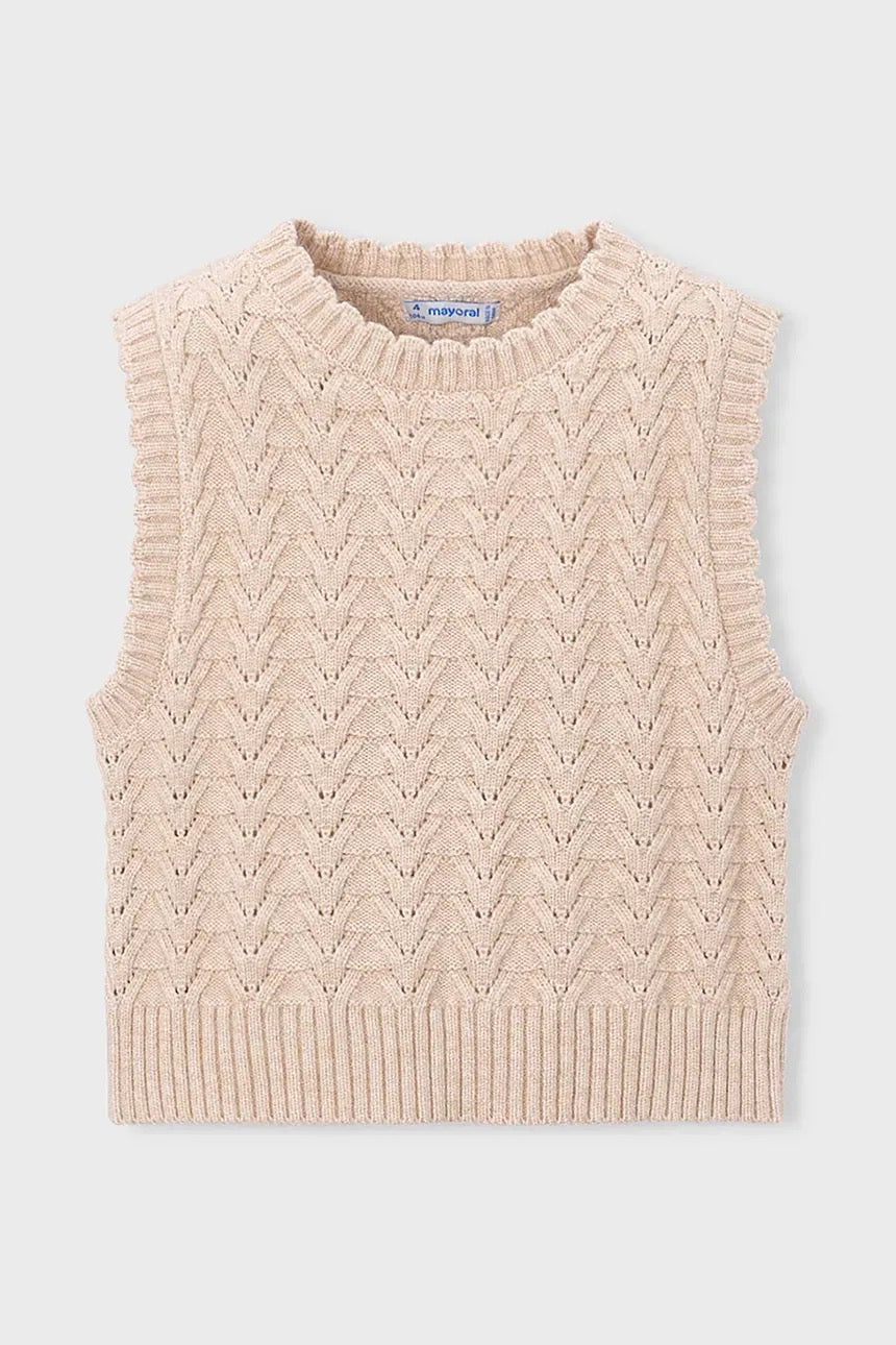 Vest Knitting Beige Vigo