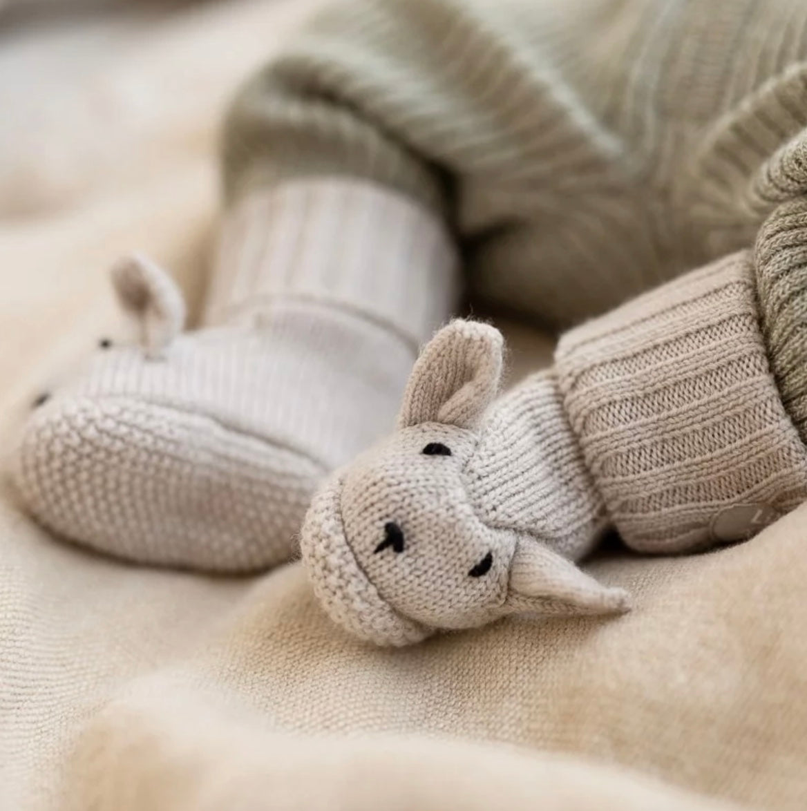 Tøfler Ull Lammi Lys Beige