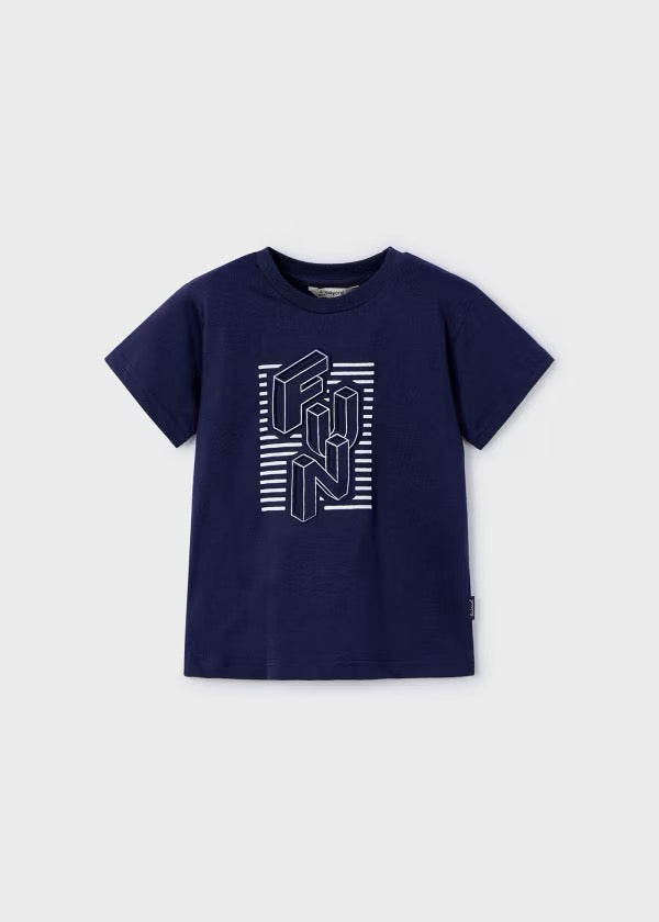 T-skjorte Print Fun Navy
