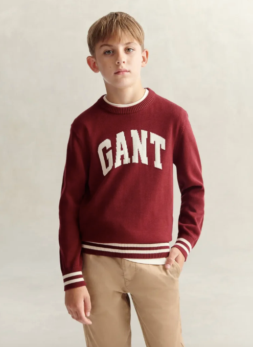 Genser Intarsia Plumped Red