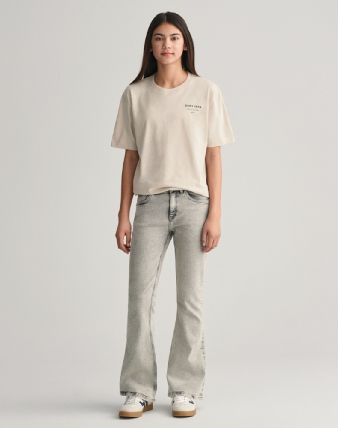 T-Skjorte Graphic Script Relaxed Soft Oat