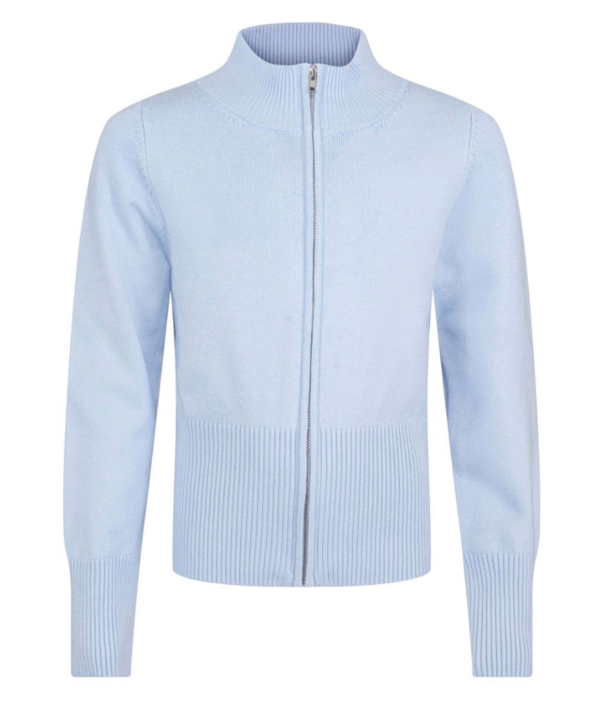 Jakke Vickey Strikket Light Blue