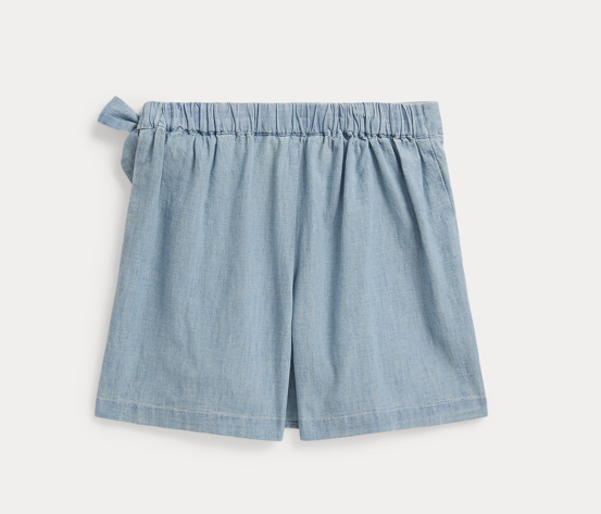 Skjørt Indigo Chambray Wrap Blue