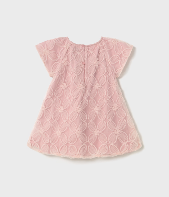 Kjole Embroidered Tulle Rose