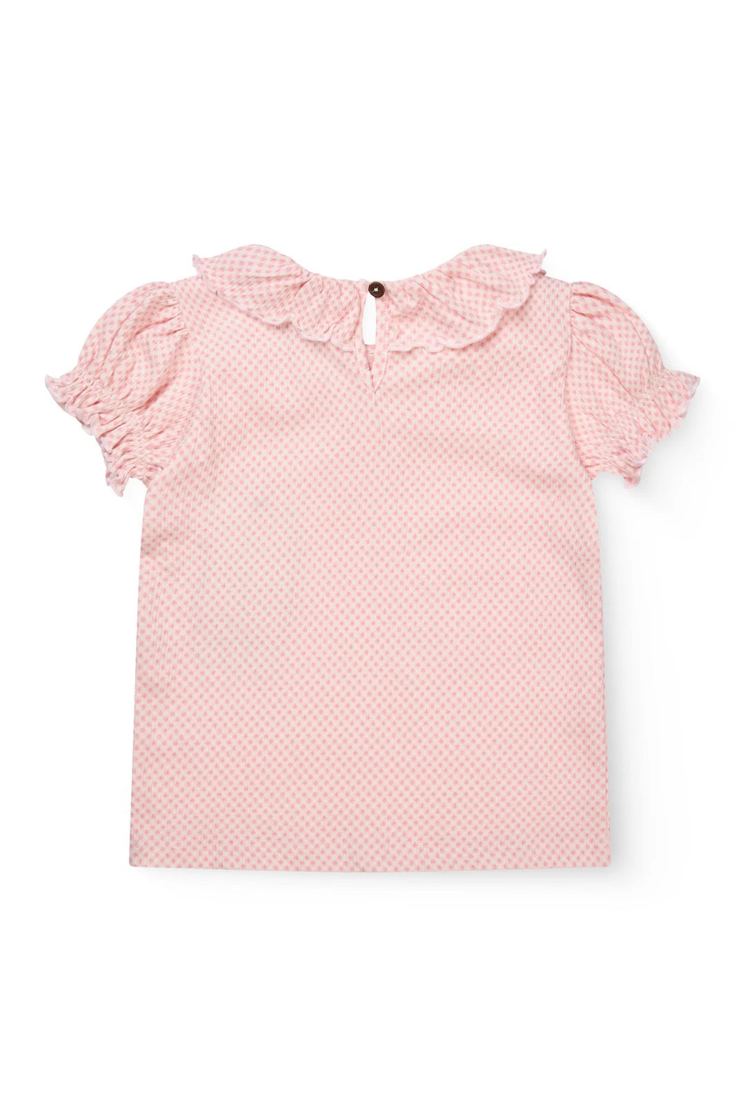T-skjorte Crepe Frill Collar Pink Comb.