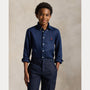 Skjorte Linen Navy