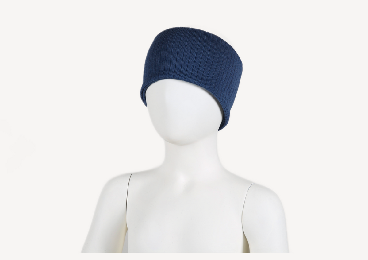Pannebånd Rib Merinowool Blueberry