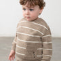 Genser Stripes Dino Truffle
