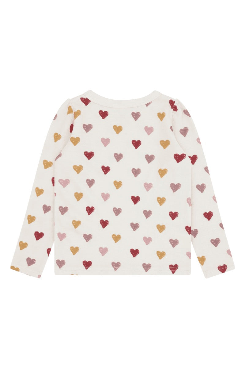 Genser Abba Hearts Puff Off White