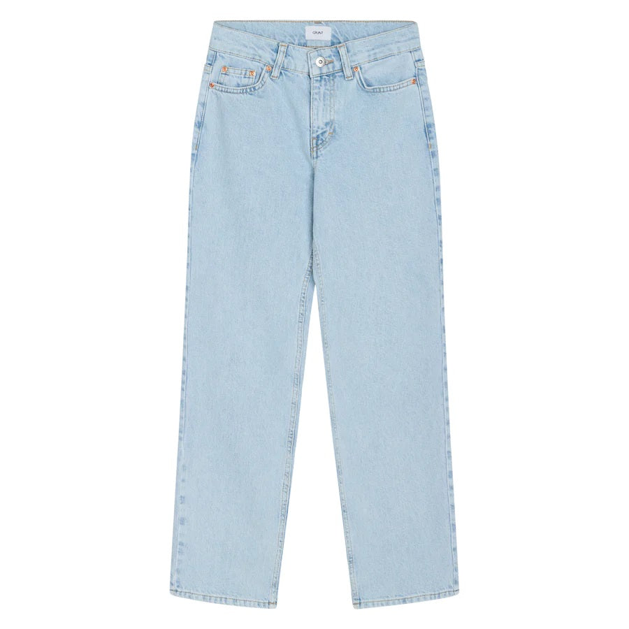 Bukse Nadia Midrise Straight Acid Blue