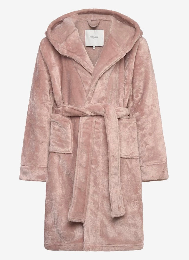 Morgenkåpe Hooded Fleece Vintage Powder