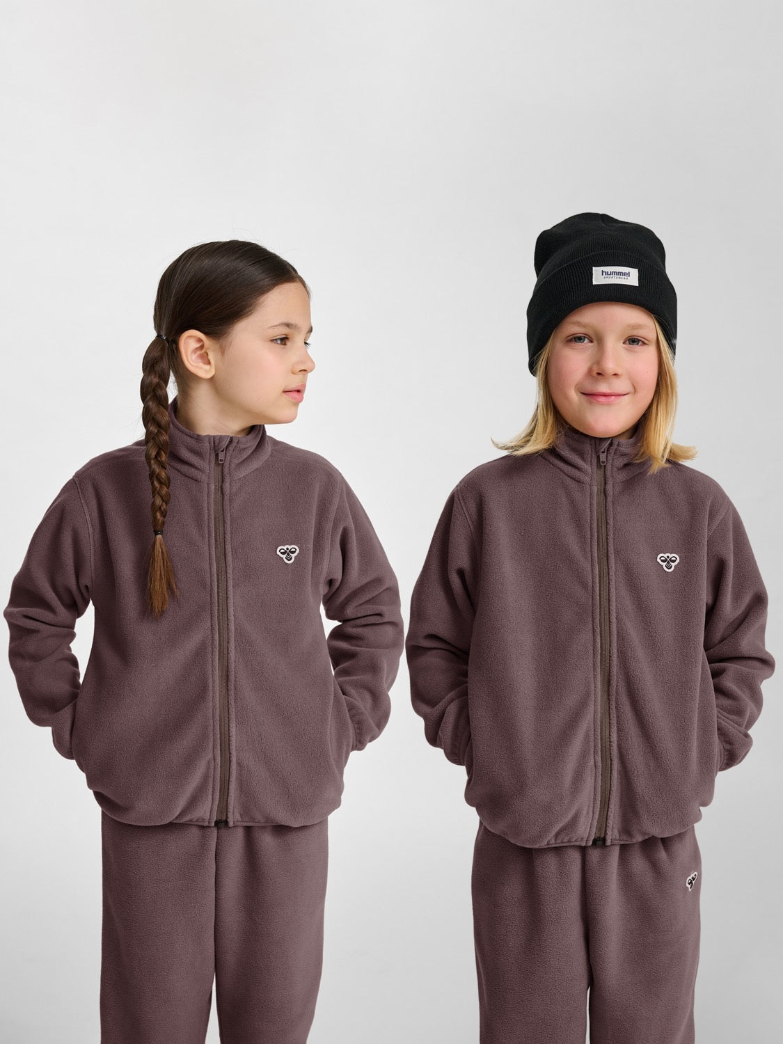 Jakke Fleece Zip Bee Peppercorn