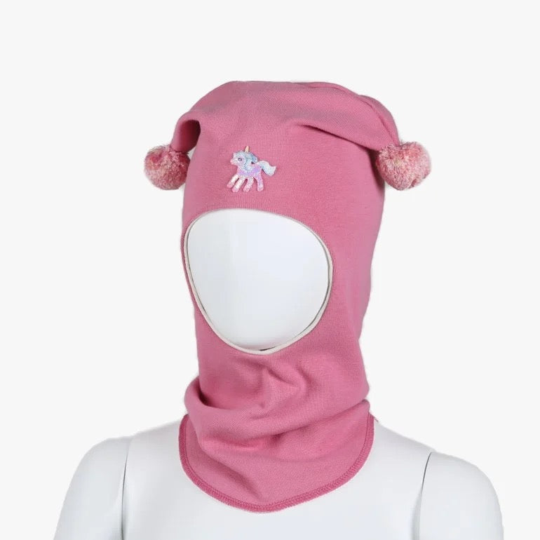 Balaclava Enhjørning Mørkerosa