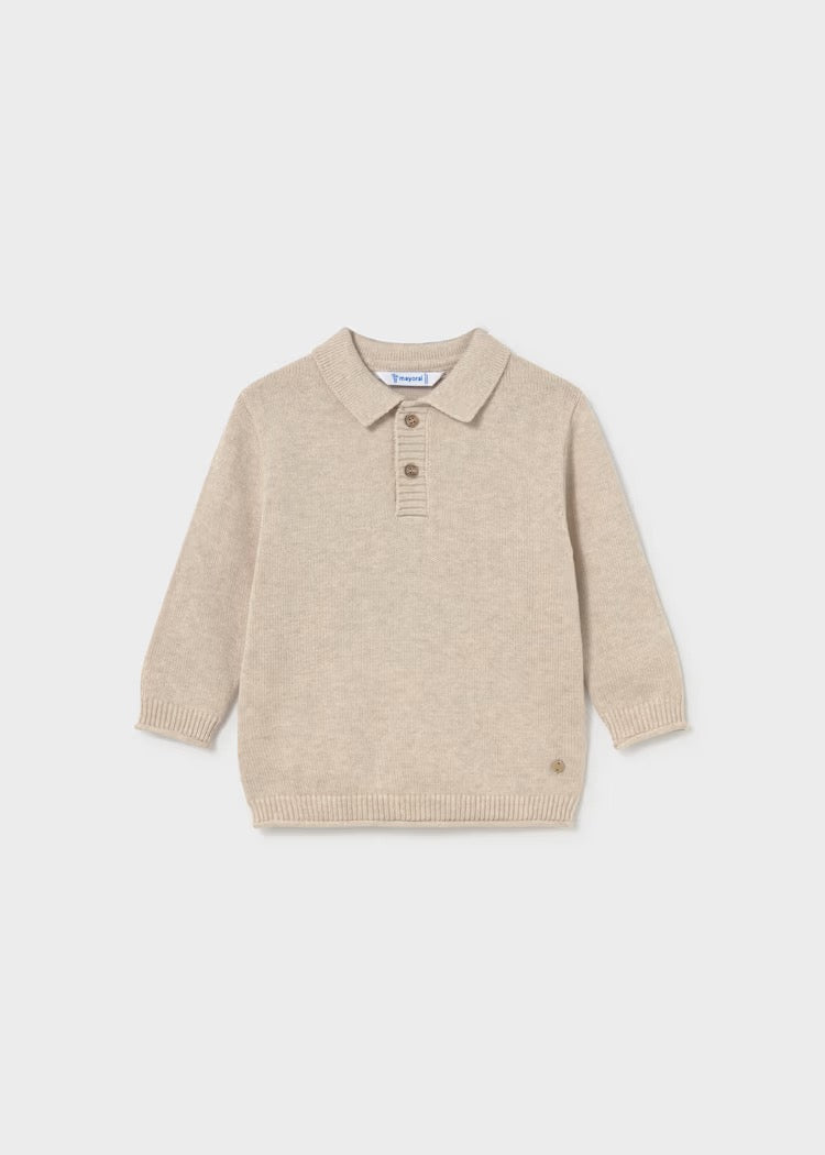 Genser Polo Knit Oat