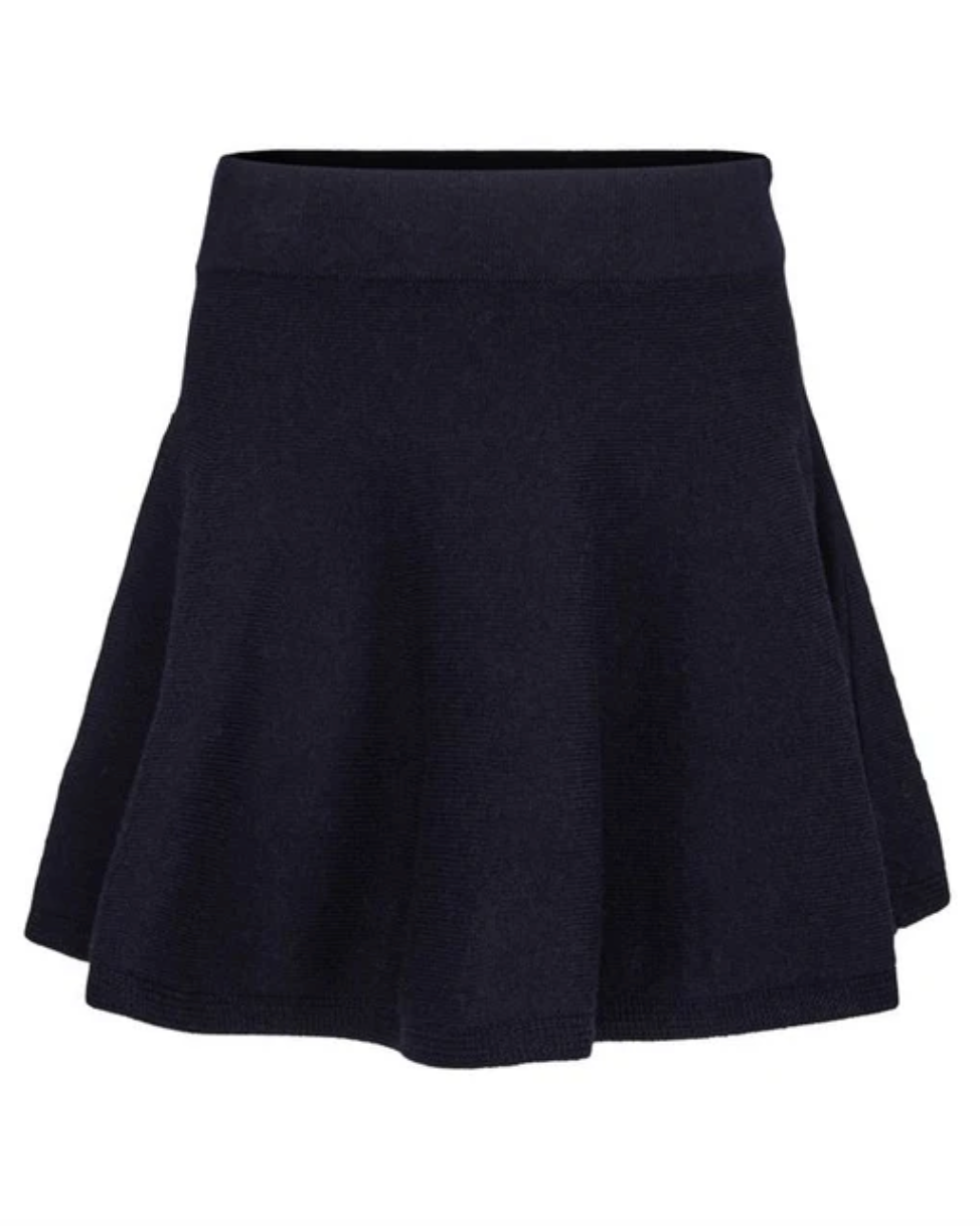 Skjørt Ull Chloe Strikket Midnight Navy