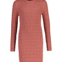 Kjole Kabelstrikk C-Neck Faded Brick