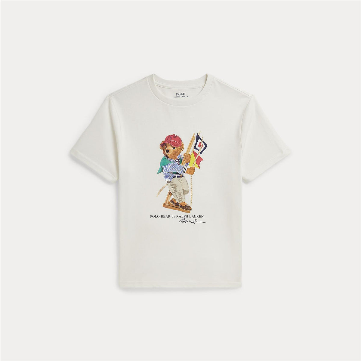 T-Skjorte Polo Bear Flag White