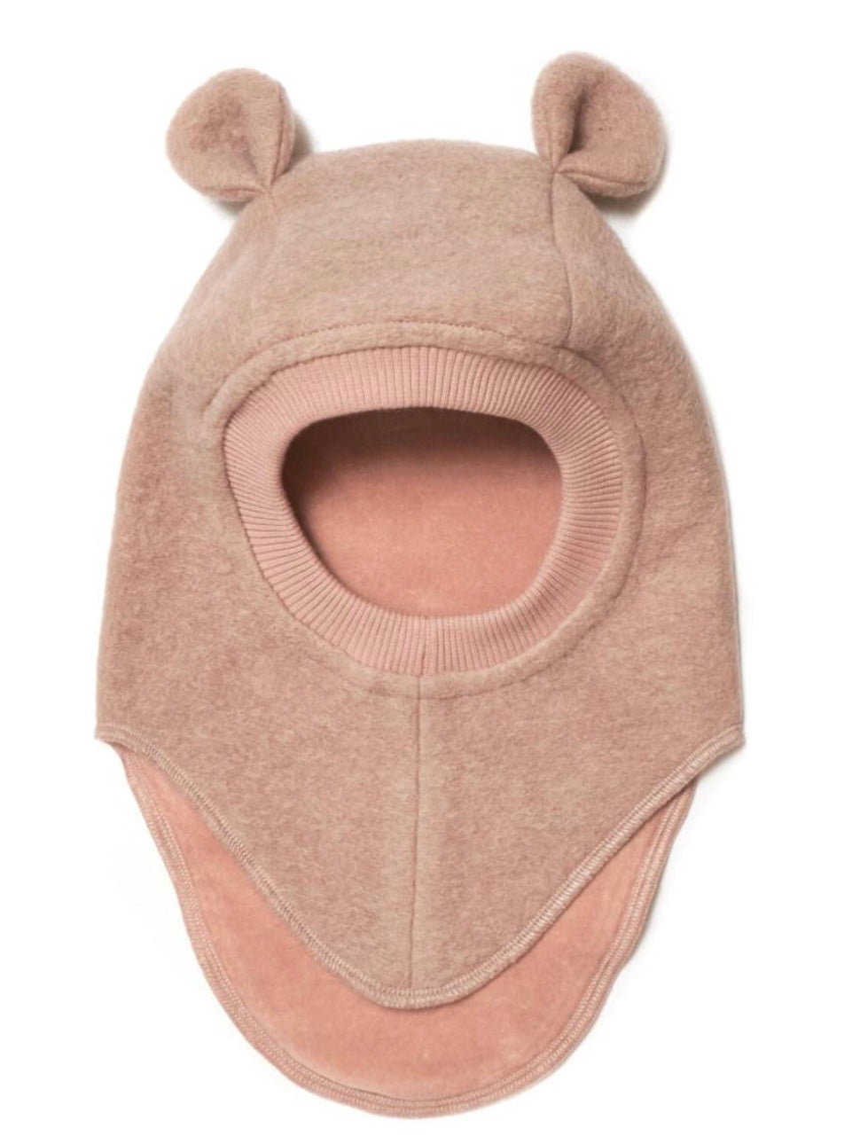 Balaclava Ears Wool Rose Melange