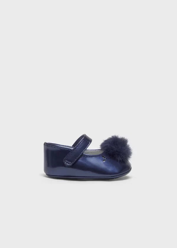 Sko Baby Mary-Jane Pompom Blueberry