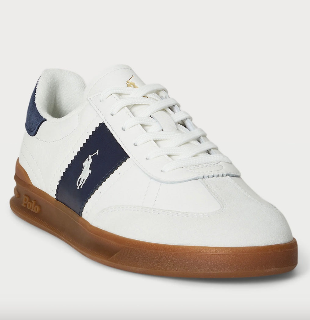 Sko Heritage Area Leather White/Navy