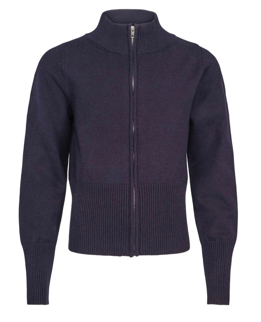 Jakke Vickey Strikket Indigo Navy