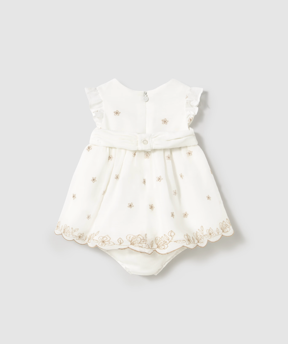 Kjole Blomster Cream Lime