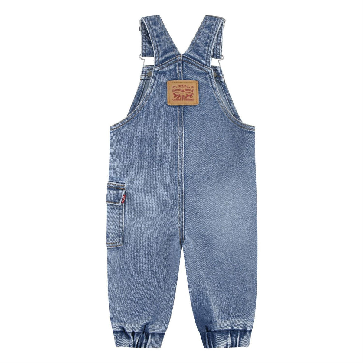 Bukse Overall Loose Fit Cargo Dusty Blue