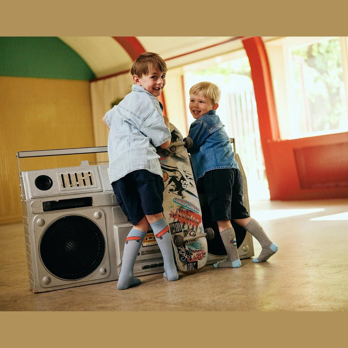 Sokker Skate Faded Denim