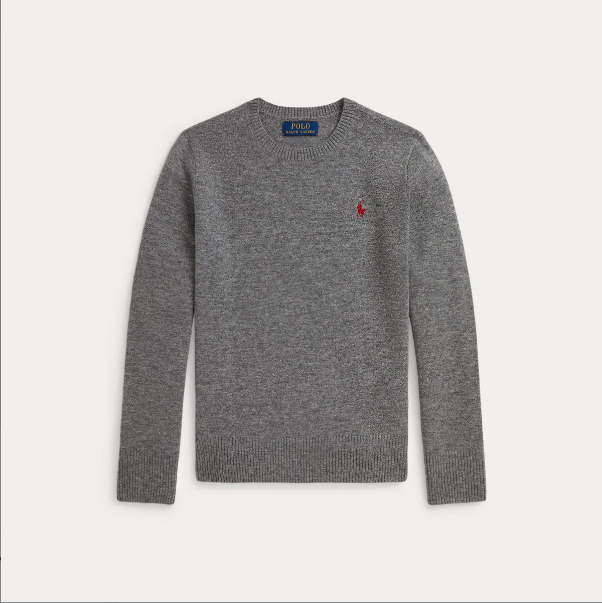 Genser Wool Crewneck Grey Heather