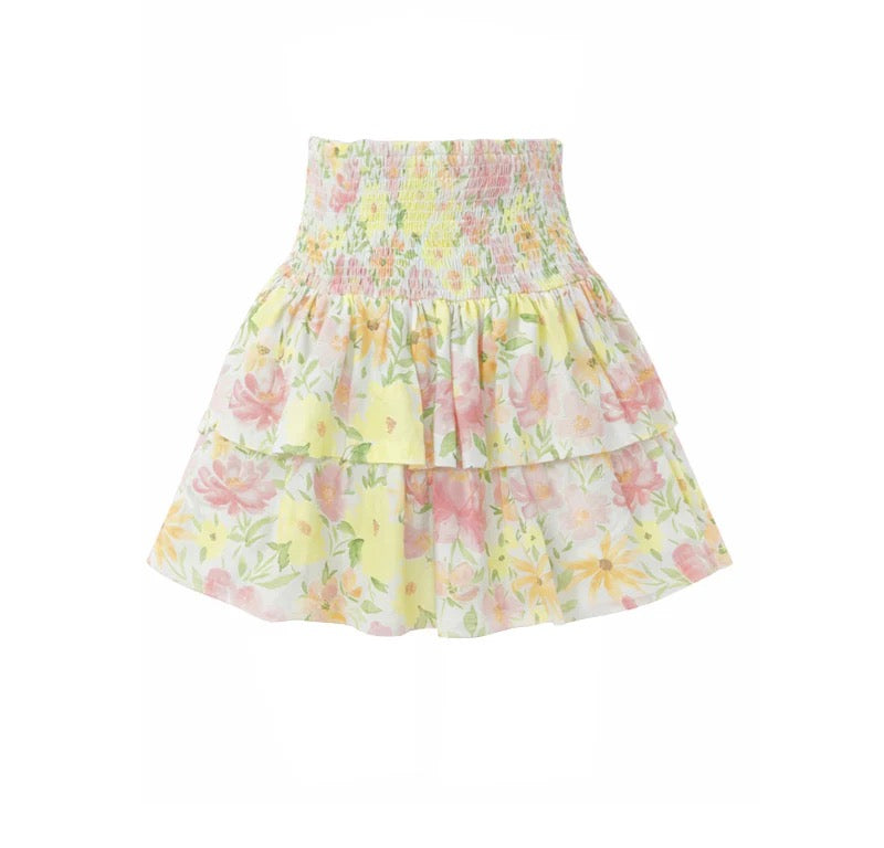 Skjørt Milla Printet Yellow