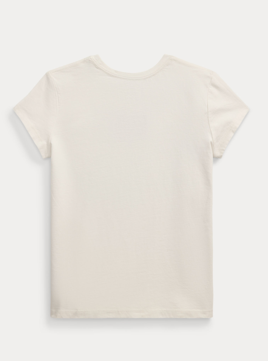 T-Skjorte Applique´ French Terry Flag White