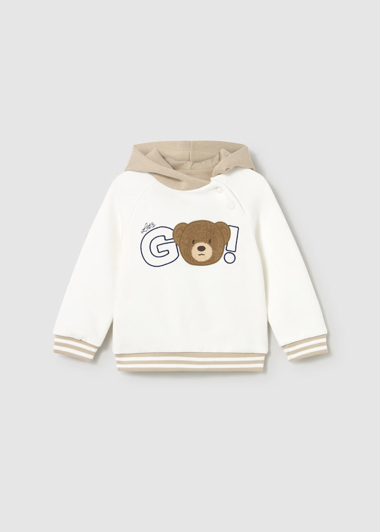 Genser Hoodie Teddy Bear Cream
