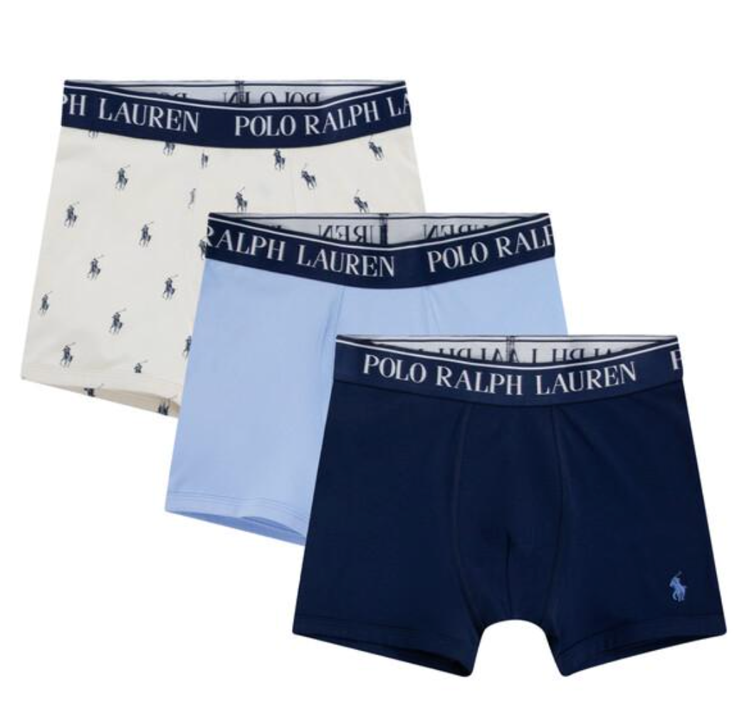 Boxer 3 pk. Cotton Stretch Office Blue