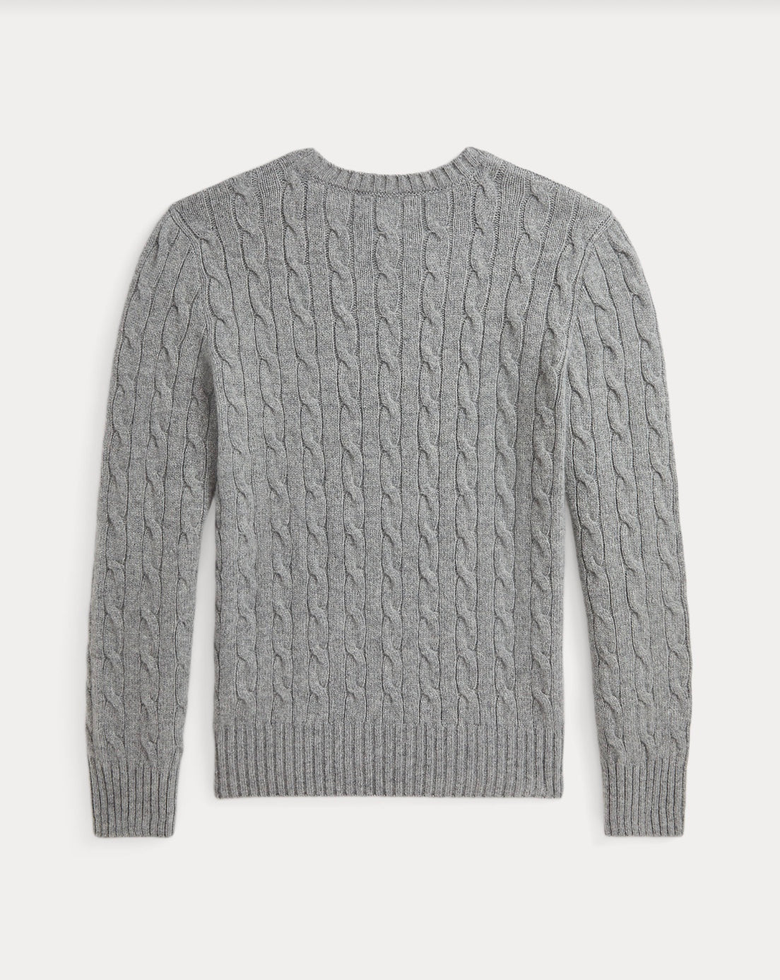 Genser Cable-Knit Wool-Cashmere Fawn Grey