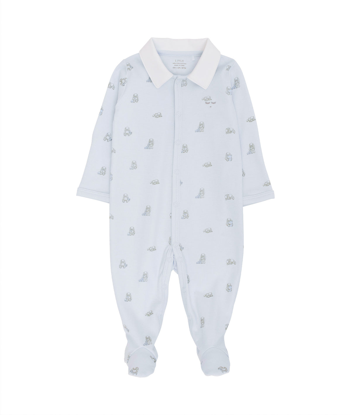 Sparkedress Snuggle Bunny Marley Remi Footie Blue