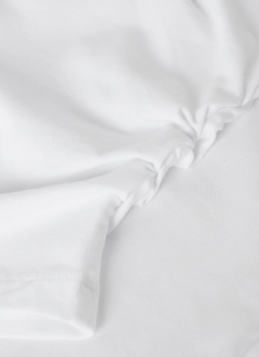 T-Skjorte Novegat Ss Short Rouched top Bright White