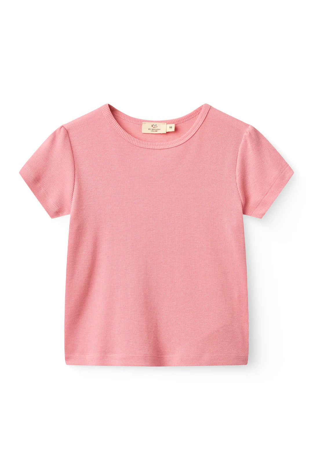 T-skjorte Modal Rib Ruffle Sleeves Pink