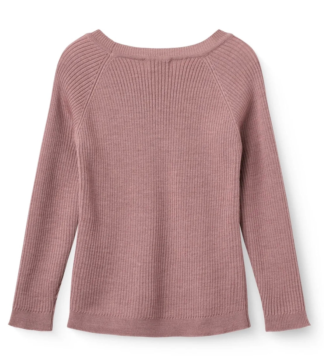 Genser Merino Classic Rib Winter Rose