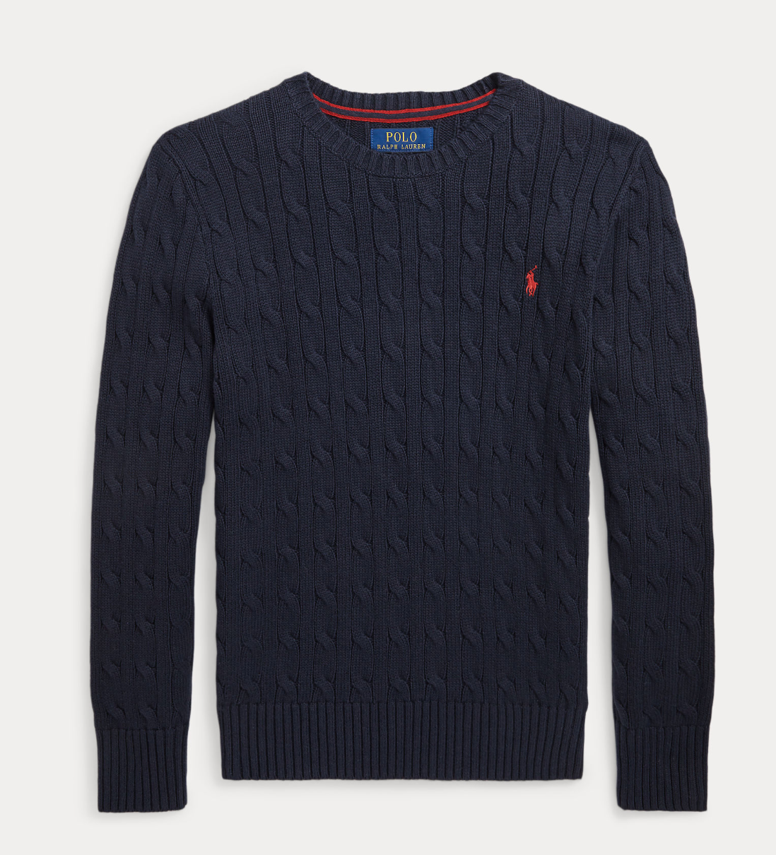Genser Cable-Knit Cotton Navy