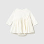 Kjole Pleated/Bow Off White