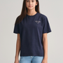 T-Skjorte Graphic Script Relaxed Evening Blue