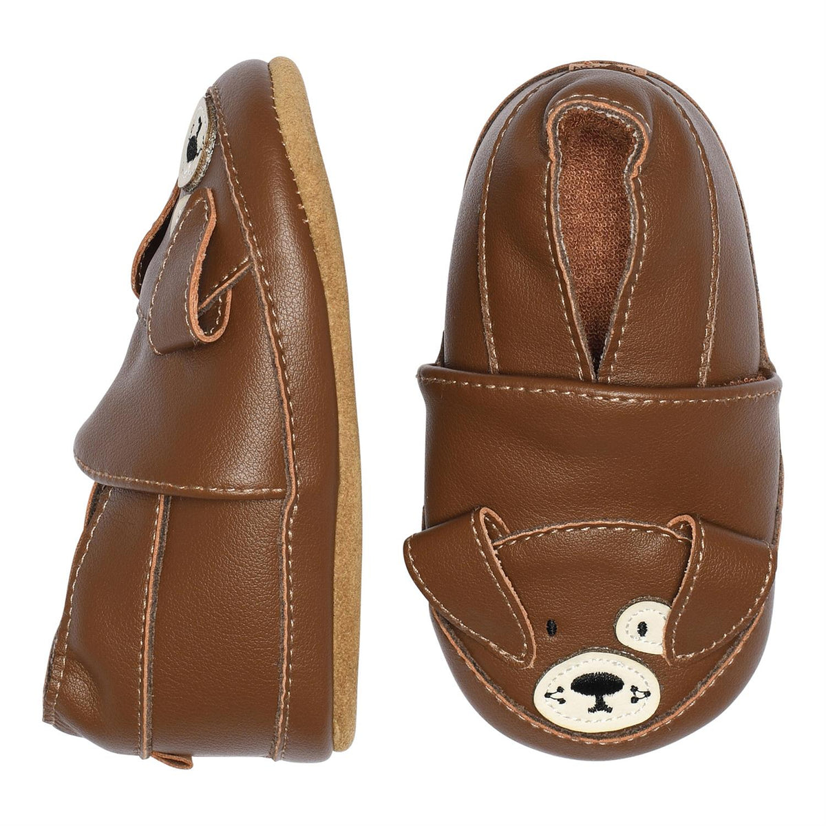 Tøfler Dog Leather Slippers Cocoa Brown