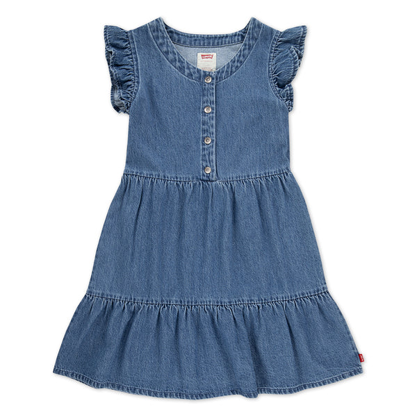Kjole Lutter Sleeve Button Dance Around